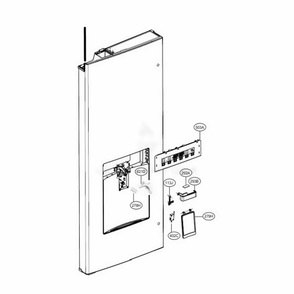 Dispenser Parts Diagram and Parts List for LRFWS2906S ASTCNA0 LG Refrigerator