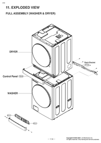Diagram 1 Diagram and Parts List for W3S1CVU2EVS ABLEUUS LG Washer