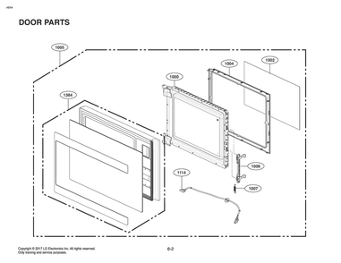 Door Parts Diagram and Parts List for MSWN1590LD CSAMPLE LG Miscellaneous