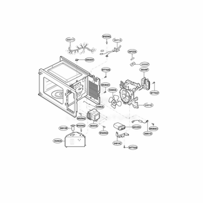 Interior Parts 1 Diagram and Parts List for MA1012W CW1EGSE LG Wall Oven