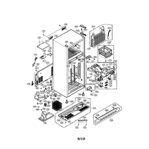 Case Diagram and Parts List for LRTN22320TT  LG Refrigerator
