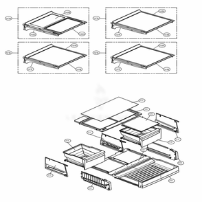 Refrigerator Parts Diagram and Parts List for 74305 ASTCSE0 LG Refrigerator