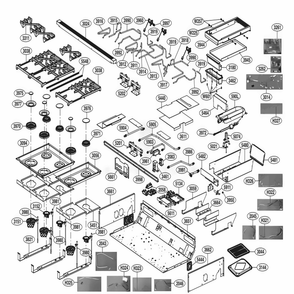 Cooktop Parts Diagram and Parts List for SKSDR480GS ASTLSGN LG Range