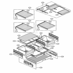 Refrigerator Parts Diagram and Parts List for LFC21776D ASBCNA0 LG Refrigerator