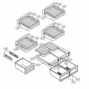 Refrigerator Parts Diagram and Parts List for 78506 ATI4SER LG Refrigerator