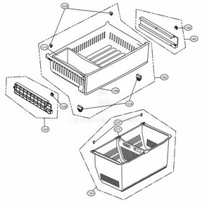 Freezer Parts Diagram and Parts List for 71052 ASWCSE4 LG Refrigerator