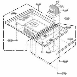 Base Plate Parts Diagram and Parts List for KCMS185JWH CWHEKAD LG Wall Oven