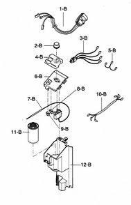 Control Box Assy Diagram and Parts List for 58075050500  Kenmore Air Conditioner