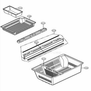 Freezer Parts Diagram and Parts List for LMXS27626S ASTCNA1 LG Refrigerator