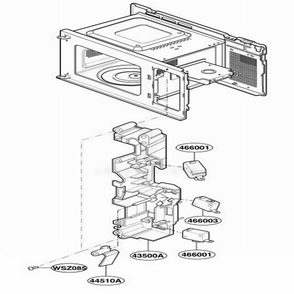 Latch Board Parts Diagram and Parts List for MA6511W CWHEGSE LG Wall Oven
