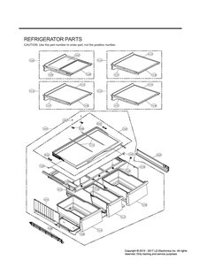 Refrigerator Parts Diagram and Parts List for GR-L31GHSJM ASTCNA1 LG Refrigerator