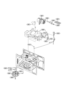 Interior Parts 2 Diagram and Parts List for LMV1683SB 00 LG Microwave