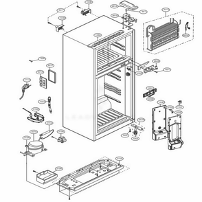 Part Location Diagram of ADL74101801 LG EVAPORATOR ASSEMBLY