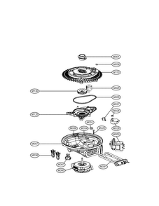 Sump Assembly Parts Diagram and Parts List for LSD795ST4  LG Dishwasher