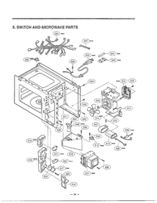 Complete Microwave Oven Page 6 Diagram and Parts List for MA-1554M  LG Microwave