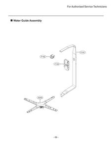 Water Guide Assembly Diagram and Parts List for SDWD24P3 AASESTA LG Dishwasher