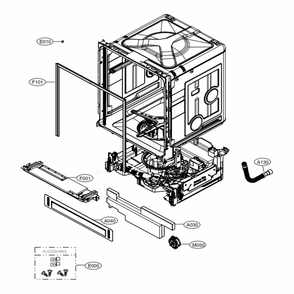Main Diagram and Parts List for 14673 ASTESEU LG Dishwasher