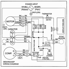Wiring Diagram Diagram and Parts List for KG1000R  LG Air Conditioner