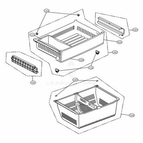 Freezer Parts Diagram and Parts List for LFCS27596S ASTCNA0 LG Refrigerator