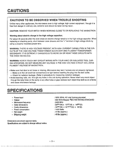 Cautions/specifications Diagram and Parts List for MA-1554M  LG Microwave