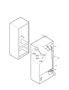 Ice Maker Parts Diagram and Parts List for LFX25980ST 01 LG Refrigerator