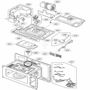 Interior Parts 2 Diagram and Parts List for JVM1490WH AWHEGEU LG Range