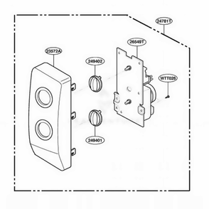 Controller Parts Diagram and Parts List for MA7511W CW2EGSE LG Microwave