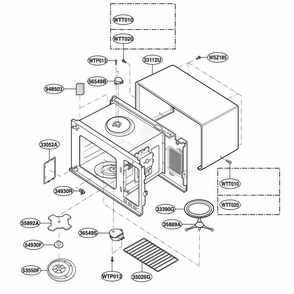 Oven Cavity Parts Diagram and Parts List for KCMS185JBL CB1EKAD LG Wall Oven