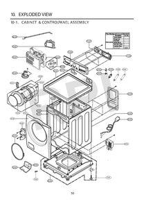 Diagram 1 Diagram and Parts List for 48231017473  LG Washer
