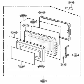 Part Location Diagram of 3352W1A075P LG FRONT SCREEN