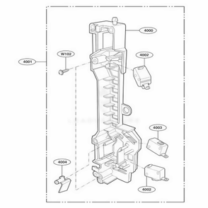 Latch Board Parts Diagram and Parts List for LMV2053ST ASBELGA LG Microwave