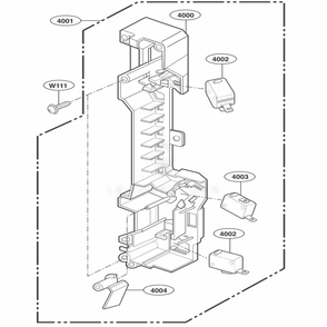 Latch Board Parts Diagram and Parts List for JMV8196AAW AWHEJEN LG Range