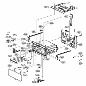 Upper Cavity Parts Diagram and Parts List for LDE4413BD ABDLLGA LG Range
