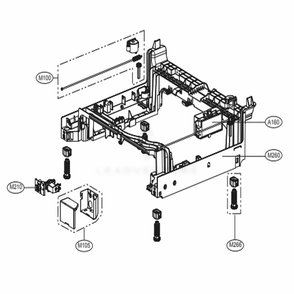 Base Assembly Diagram and Parts List for LDS5040ST ASTEEUS LG Dishwasher