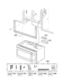 Installastion Parts Diagram and Parts List for LMV2053ST 01 LG Microwave