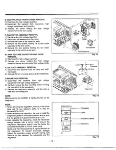 Disassembly/parts Procedure Page 2 Diagram and Parts List for MA-1171S  LG Microwave