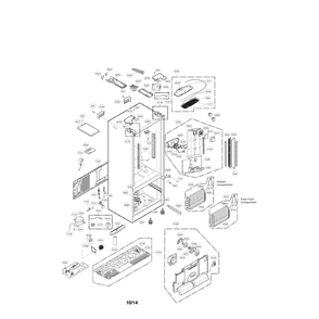 Case Diagram and Parts List for LFXS30726B 00 LG Refrigerator