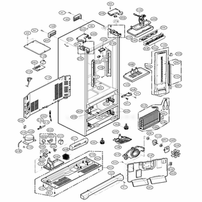 Case Parts Diagram and Parts List for LMC25780AL AAVCLGA LG Refrigerator