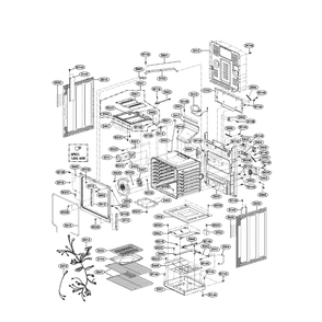 Cavity Diagram and Parts List for LRG3095ST 00 LG Range
