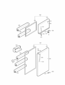 Door Parts Diagram and Parts List for 79578002210  Kenmore Refrigerator