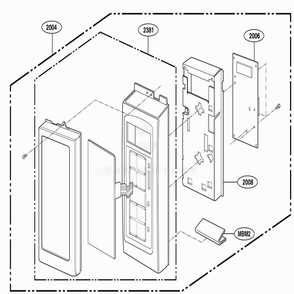 Controller Parts Diagram and Parts List for DOTRC17SS ASBEDOM LG Range