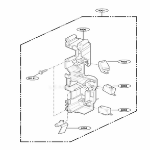 Latch Board Parts Diagram and Parts List for 62774 ABSESEA LG Microwave