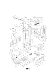 Case Parts Diagram and Parts List for LFX28979ST 01 LG Refrigerator