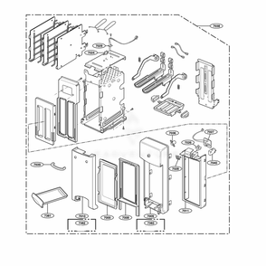 Toaster Parts Diagram and Parts List for 63299 ABKESEA LG Range