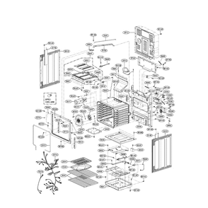 Cavity Diagram and Parts List for LRG3095SB 00 LG Range