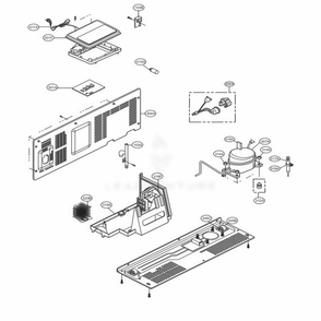 Mechanical Compartment Diagram and Parts List for LSXC22396D ASBCNA2 LG Refrigerator