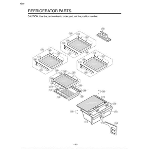 Section 3 Diagram and Parts List for LFC20760SB AWBCLGY LG Refrigerator