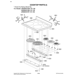 Section 3 Diagram and Parts List for LRE30451ST ASTELGA LG Range