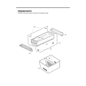 Freezer Diagram and Parts List for LFX25973D 00 LG Refrigerator