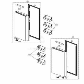 F-Room Door Part Diagram and Parts List for LPCS34886C ALBCNA0 LG Refrigerator